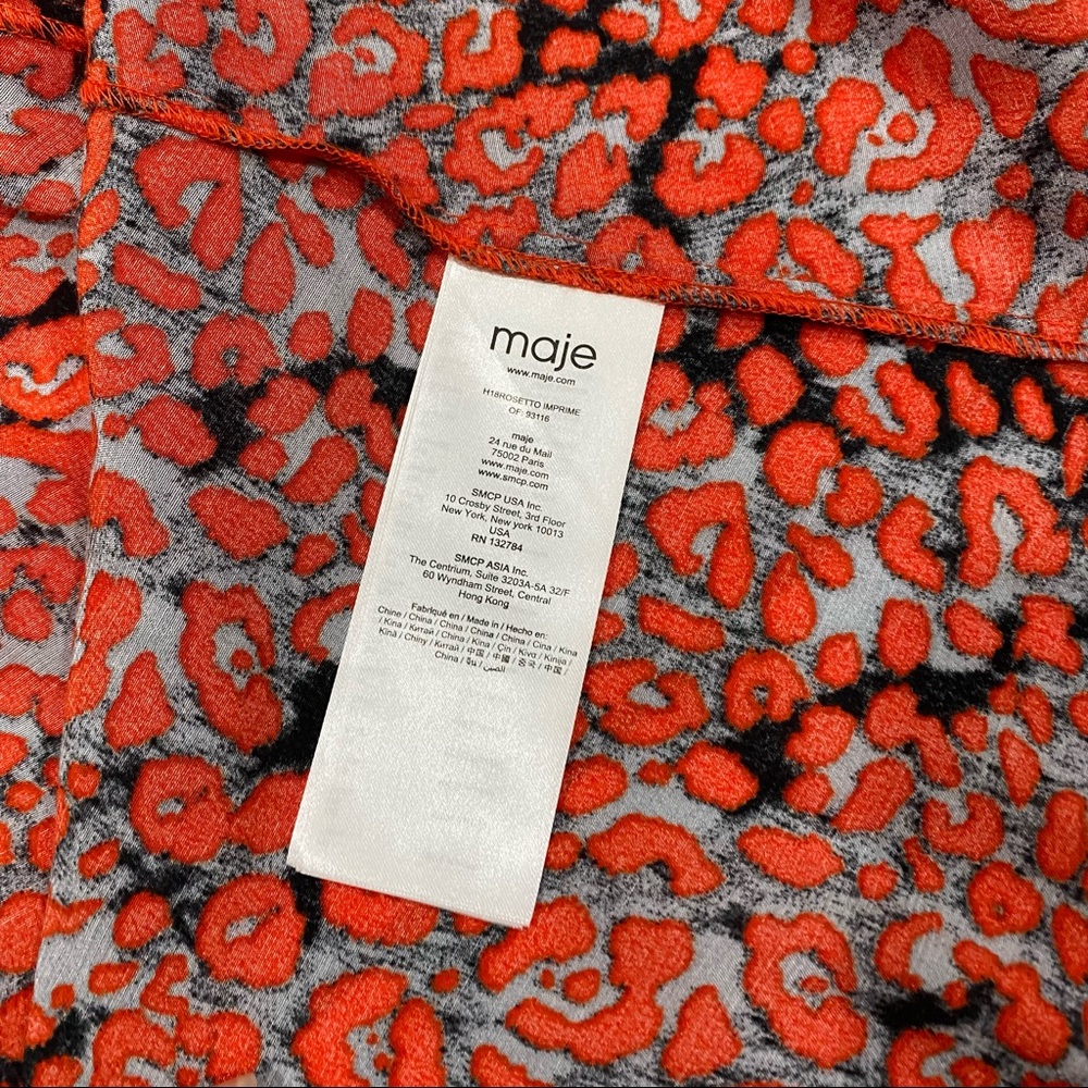 Maje Ruffled Leopard-Print Crepe Wrap Mini Dress - image 7